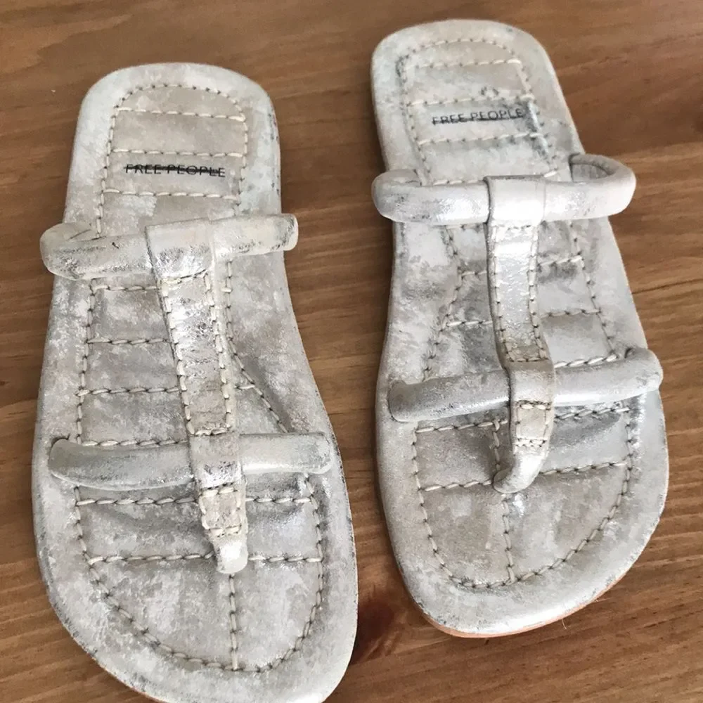Free People Haden Sandal Champagne Metallic size 8